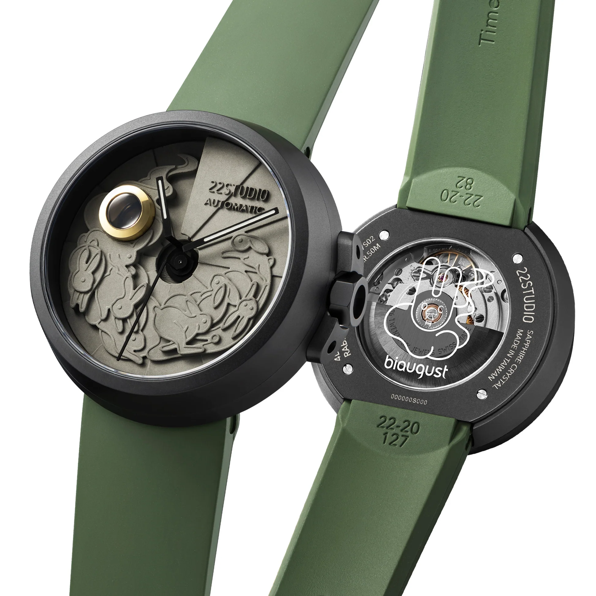 Limited Rabbit Edition Concrete Watch Automatic_Moss green thumbnail 2
