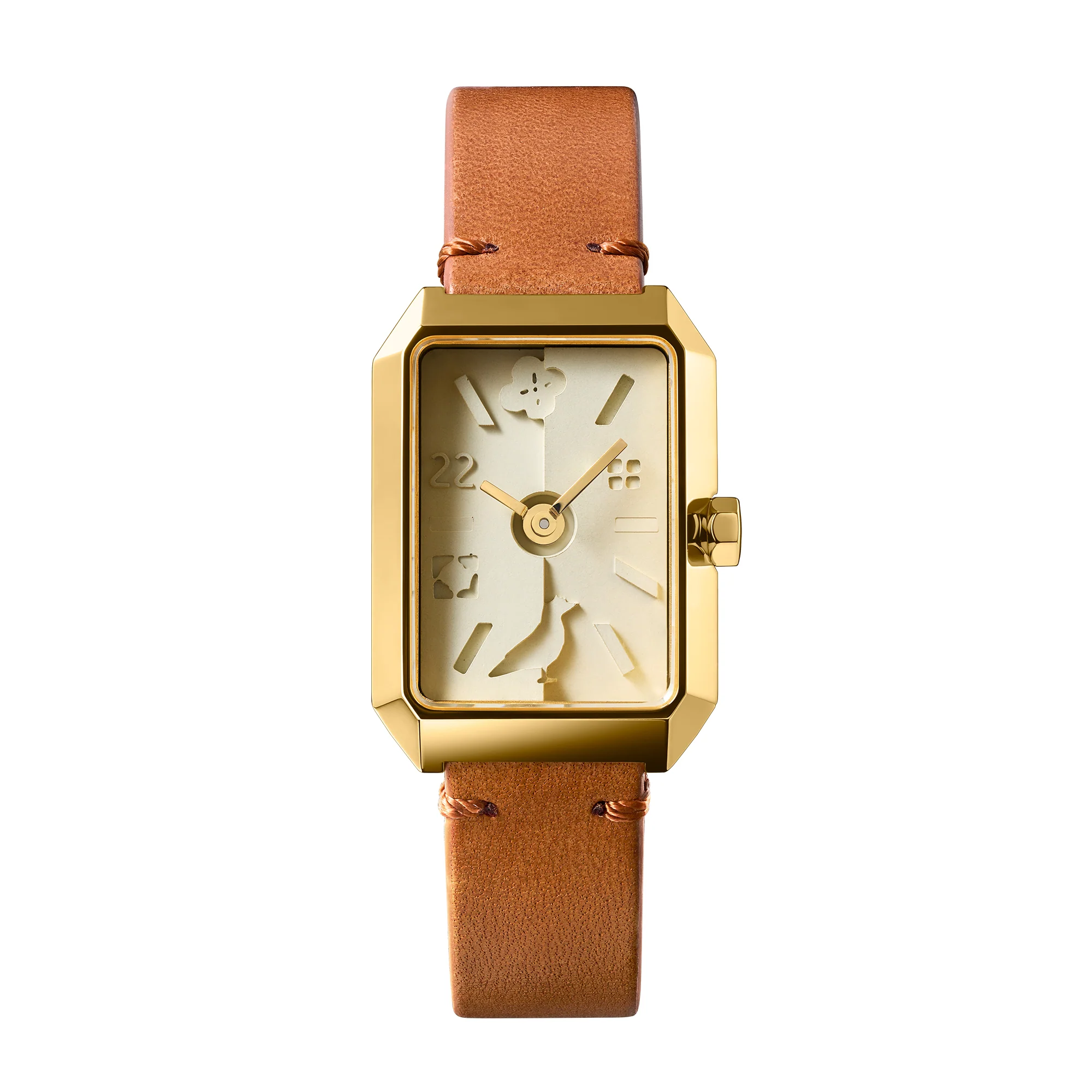 Ups & Downs Rectangular Concrete Watch_InBloom Amber Edition thumbnail 2