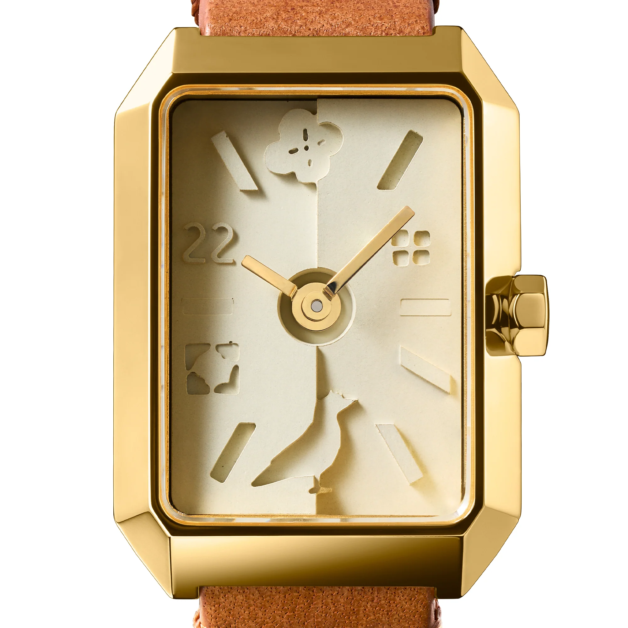 Ups & Downs Rectangular Concrete Watch_InBloom Amber Edition thumbnail 4