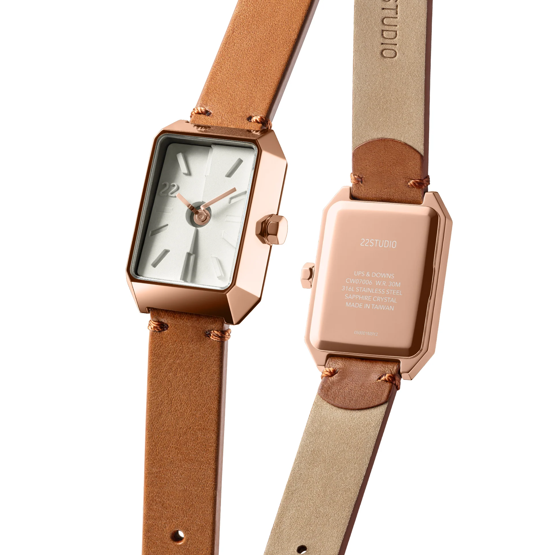 Ups & Downs Rectangular Concrete Watch_Teatime Edition