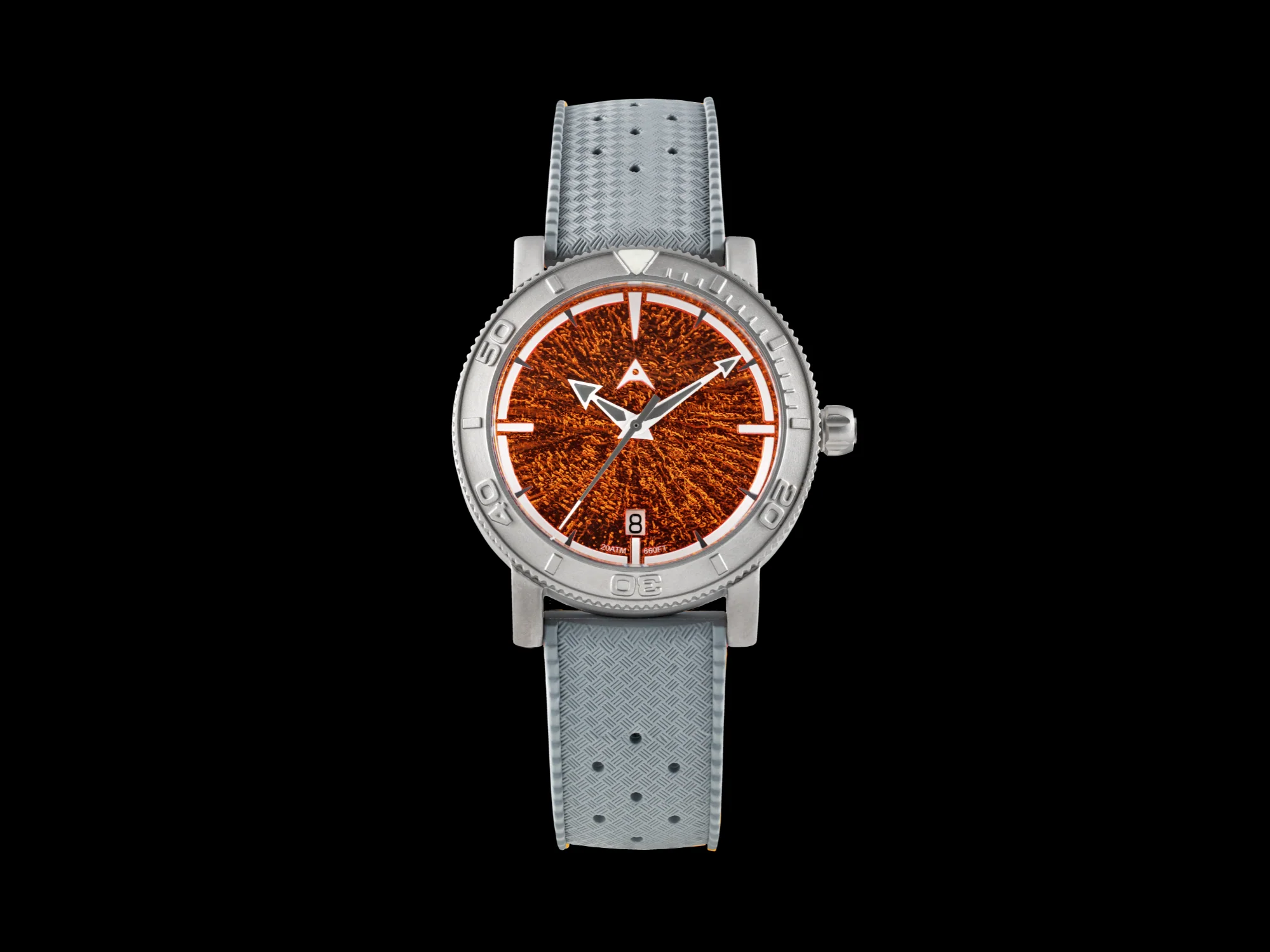 Aerotec Atlantic-The Minimalist Titanium Dive Watch - Raspberry dial thumbnail 2
