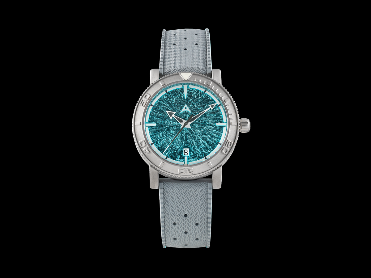 Atlantic Minimalist Titanium Dive Watch - Teal Dial