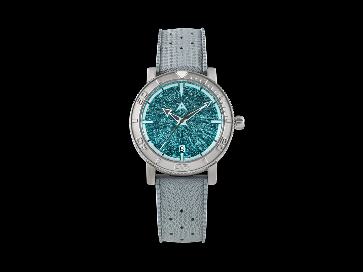 Atlantic Minimalist Titanium Dive Watch - Teal Dial selected view
