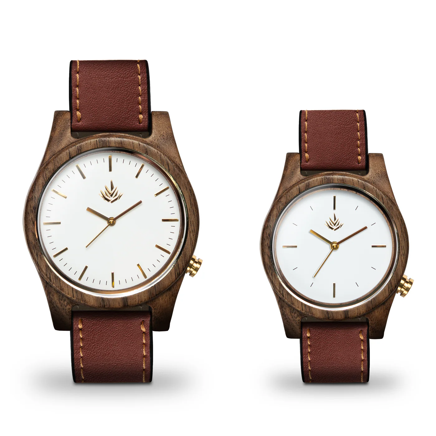 Agavia Line Pair 37mm and 44mm - Walnut / White thumbnail 2