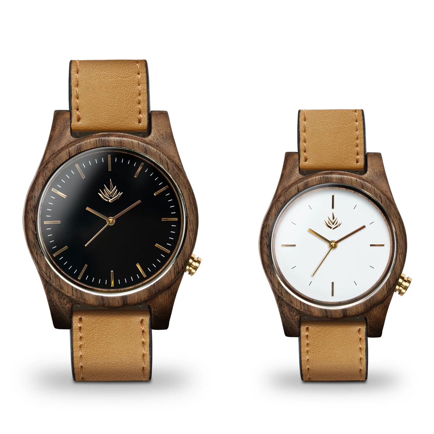 Agavia Line Pair 37mm (White) and 44mm (Black) - Walnut thumbnail 2