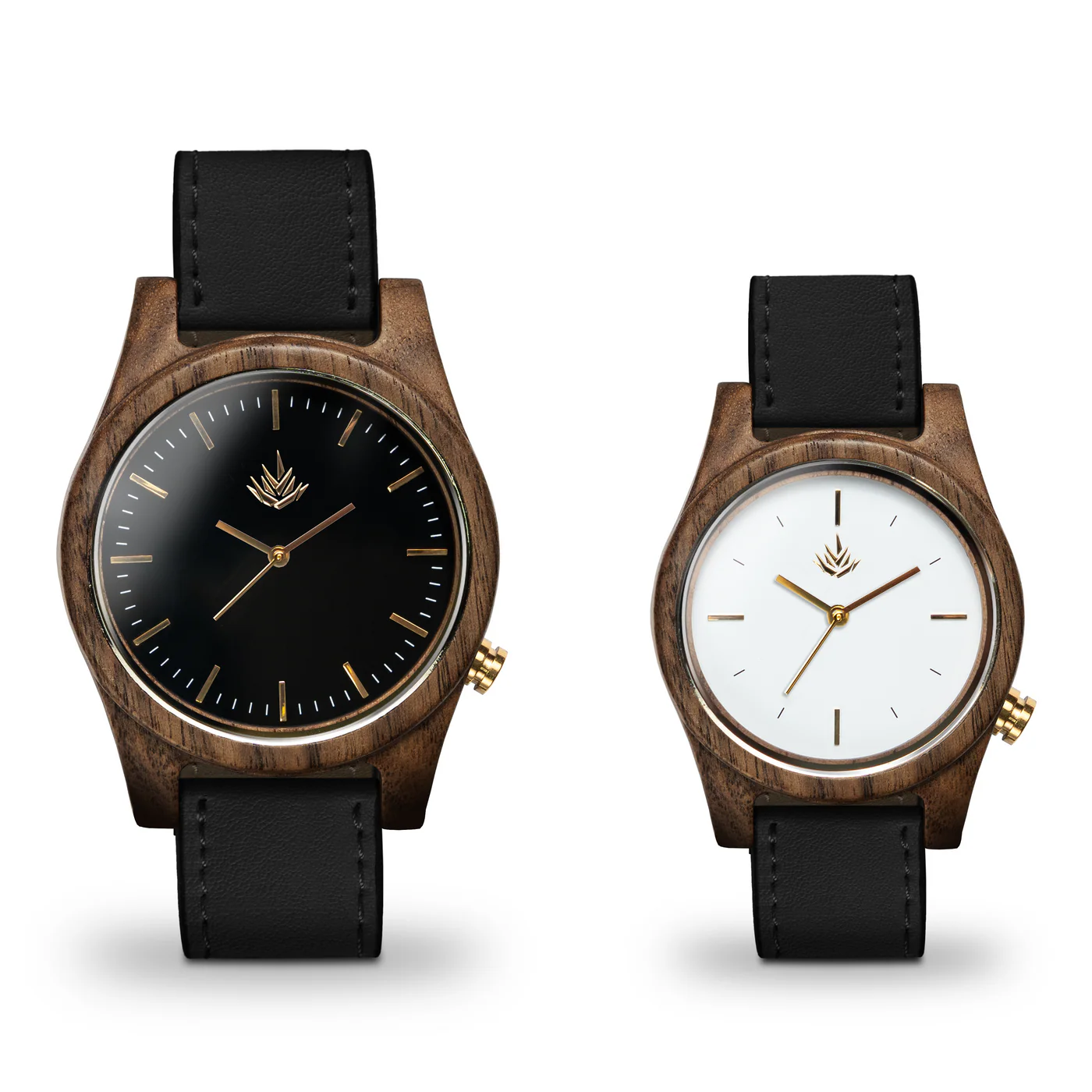 Agavia Line Pair 37mm (White) and 44mm (Black) - Walnut thumbnail 3