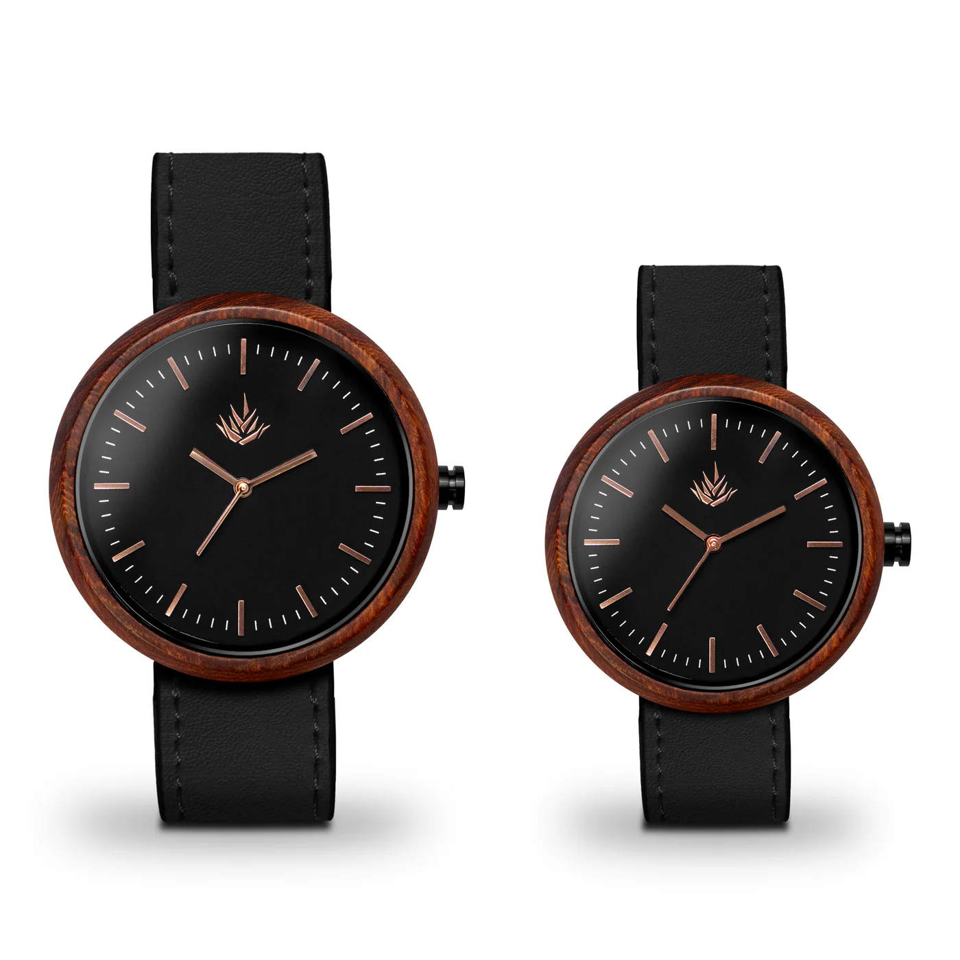 Pair of Agavus Special Edition 37mm and 44mm Red Sandalwood Rose Gold / Black thumbnail 3