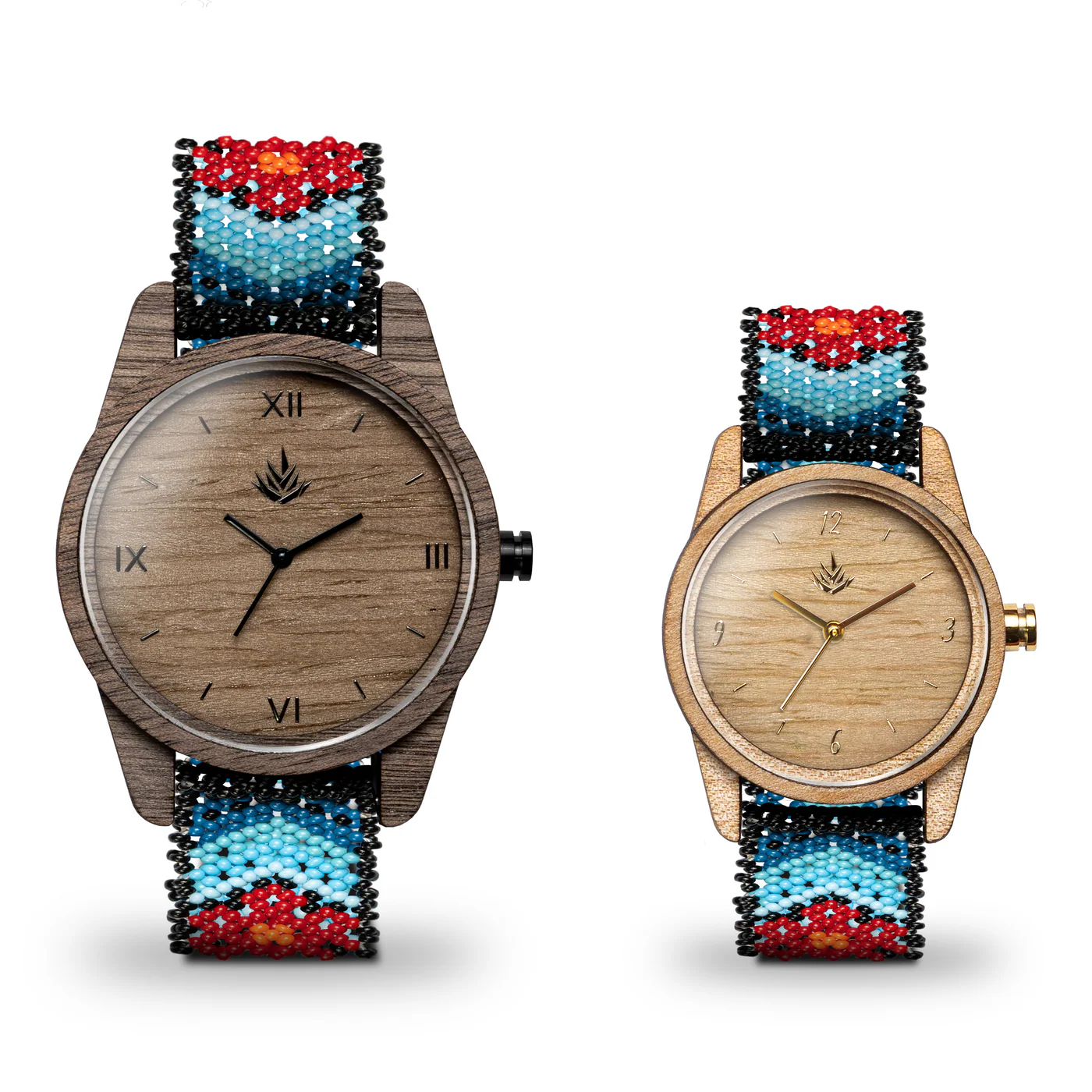 Pair of Classic Agavus Walnut 44mm and Maple 35mm - Wixárika thumbnail 2