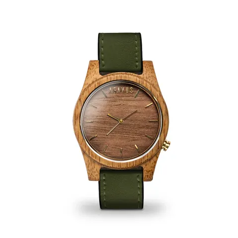 The Classic 44mm Maple - Cactus Leather