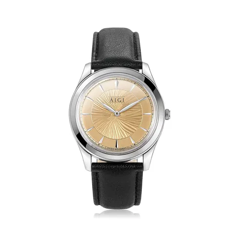 Aurora 38mm Black Leather
