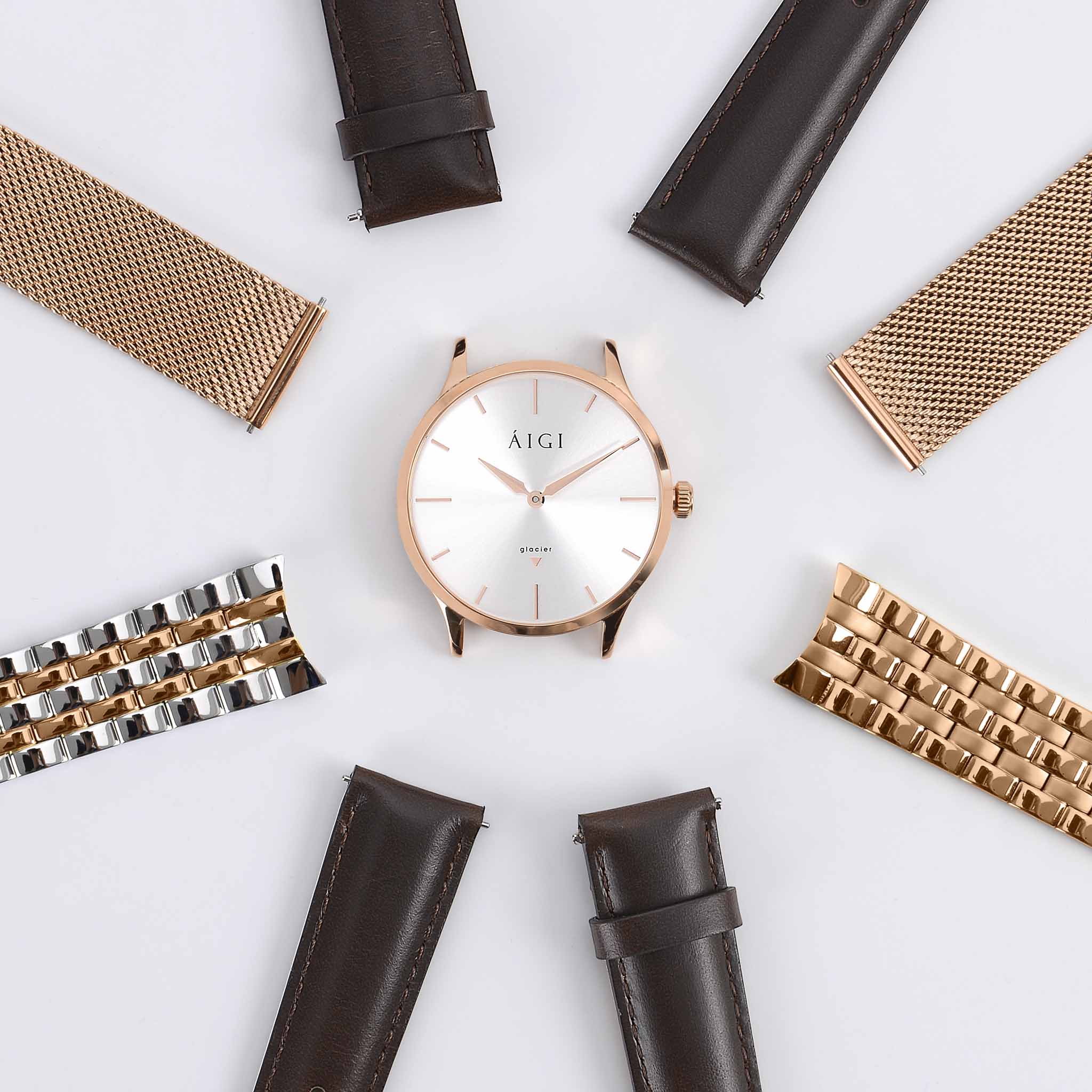 Glacier Rose 36mm Brown Leather Watch thumbnail 2