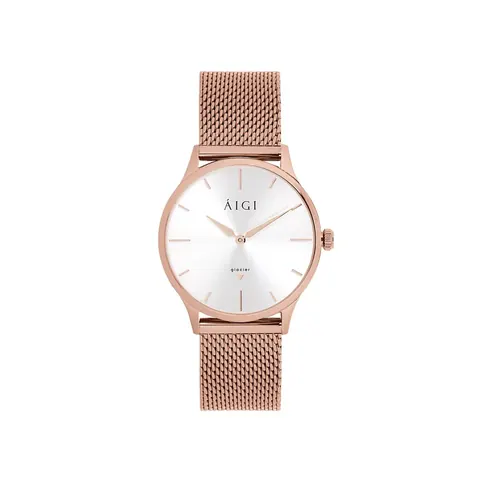 Glacier Rose 36mm Mesh Watch