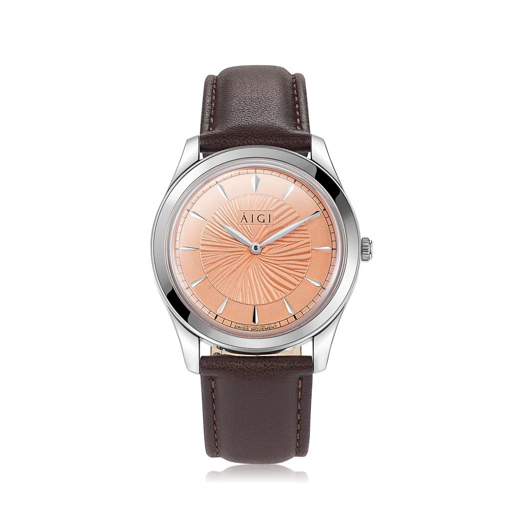 MIDNIGHT SUN 38MM - BROWN LEATHER thumbnail 2