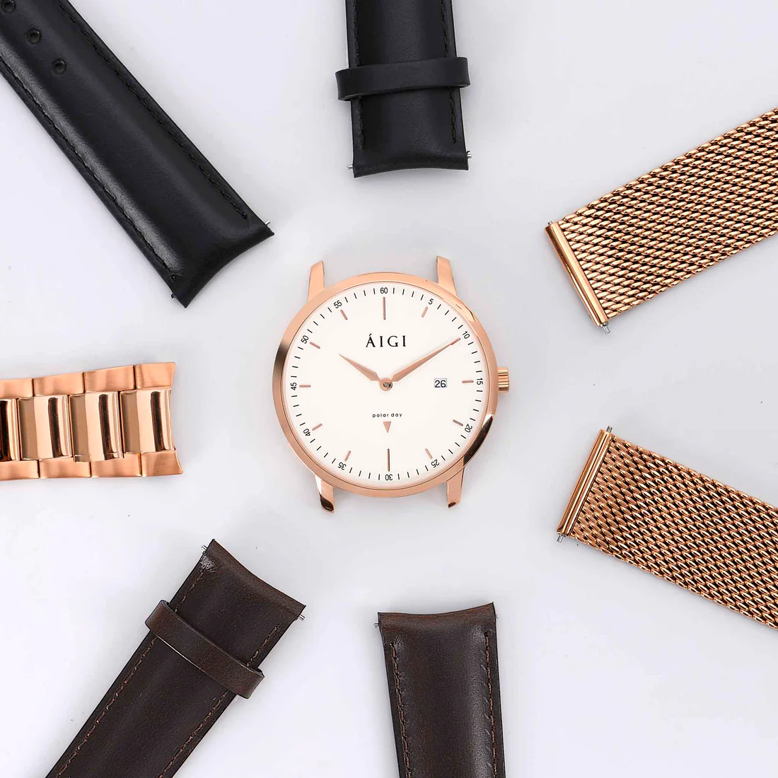 POLAR DAY 40MM - BROWN LEATHER