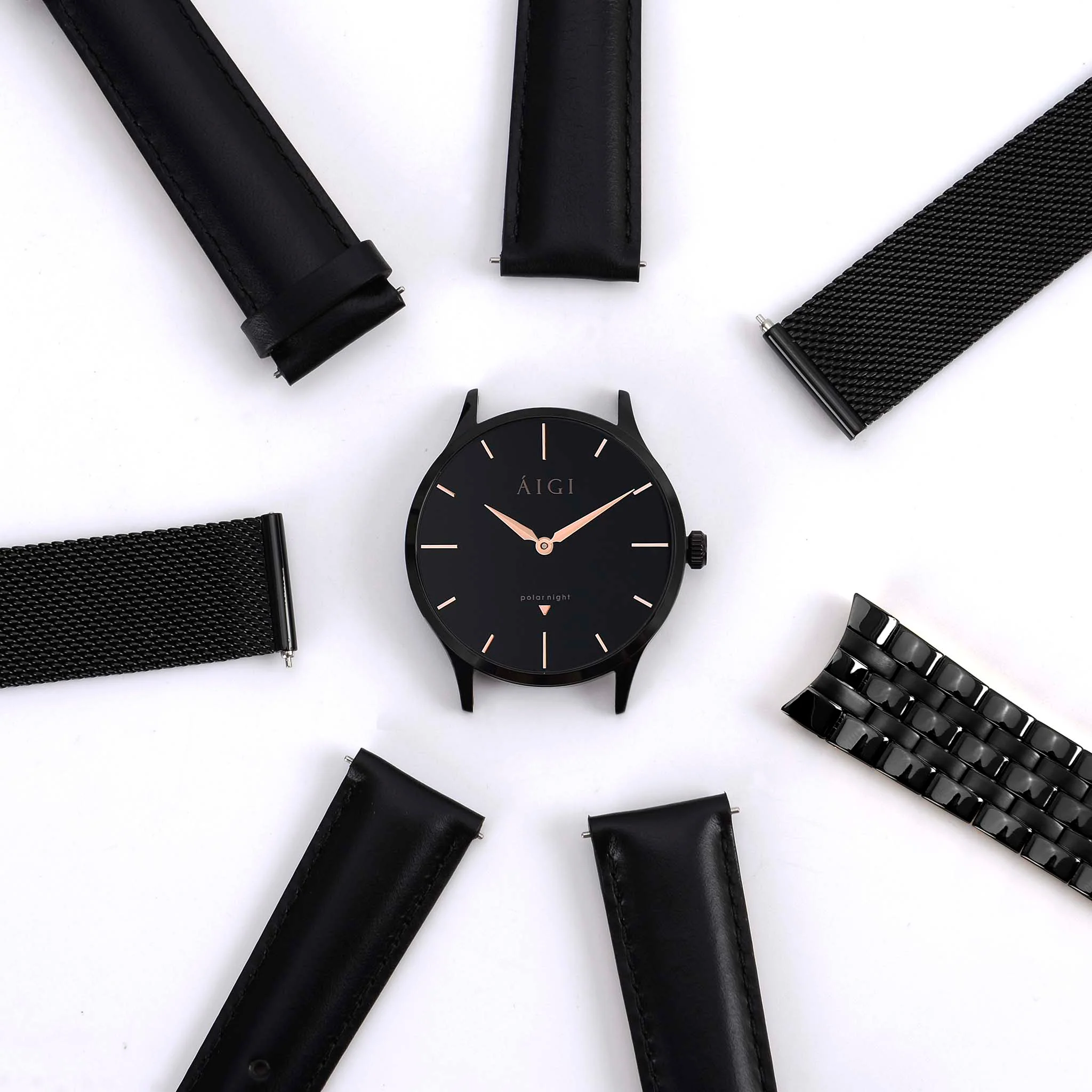 POLAR NIGHT 36MM - BLACK LEATHER thumbnail 2