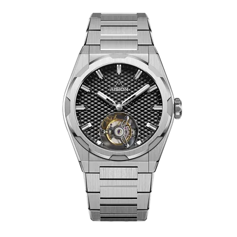 Tourbillon - Hexagonal Pyramid Seamless Dial - Black