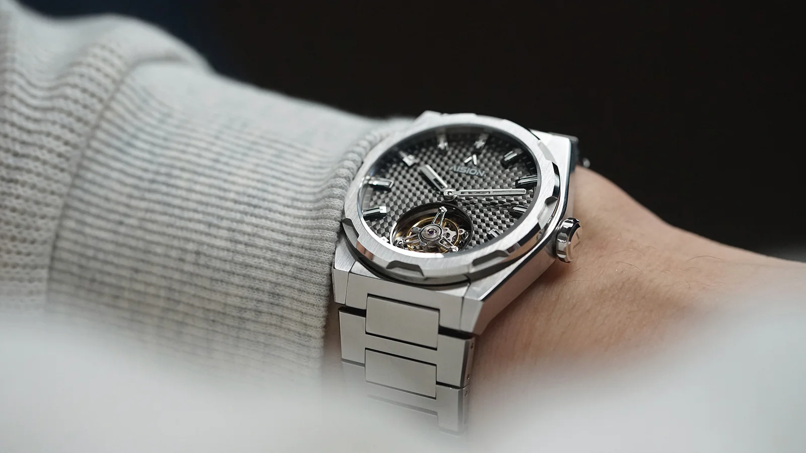 Tourbillon - Hexagonal Pyramid Seamless Dial - Blue thumbnail 2