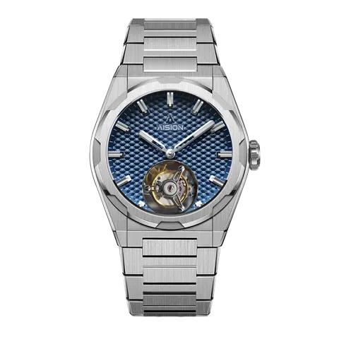 Tourbillon - Hexagonal Pyramid Seamless Dial - Blue