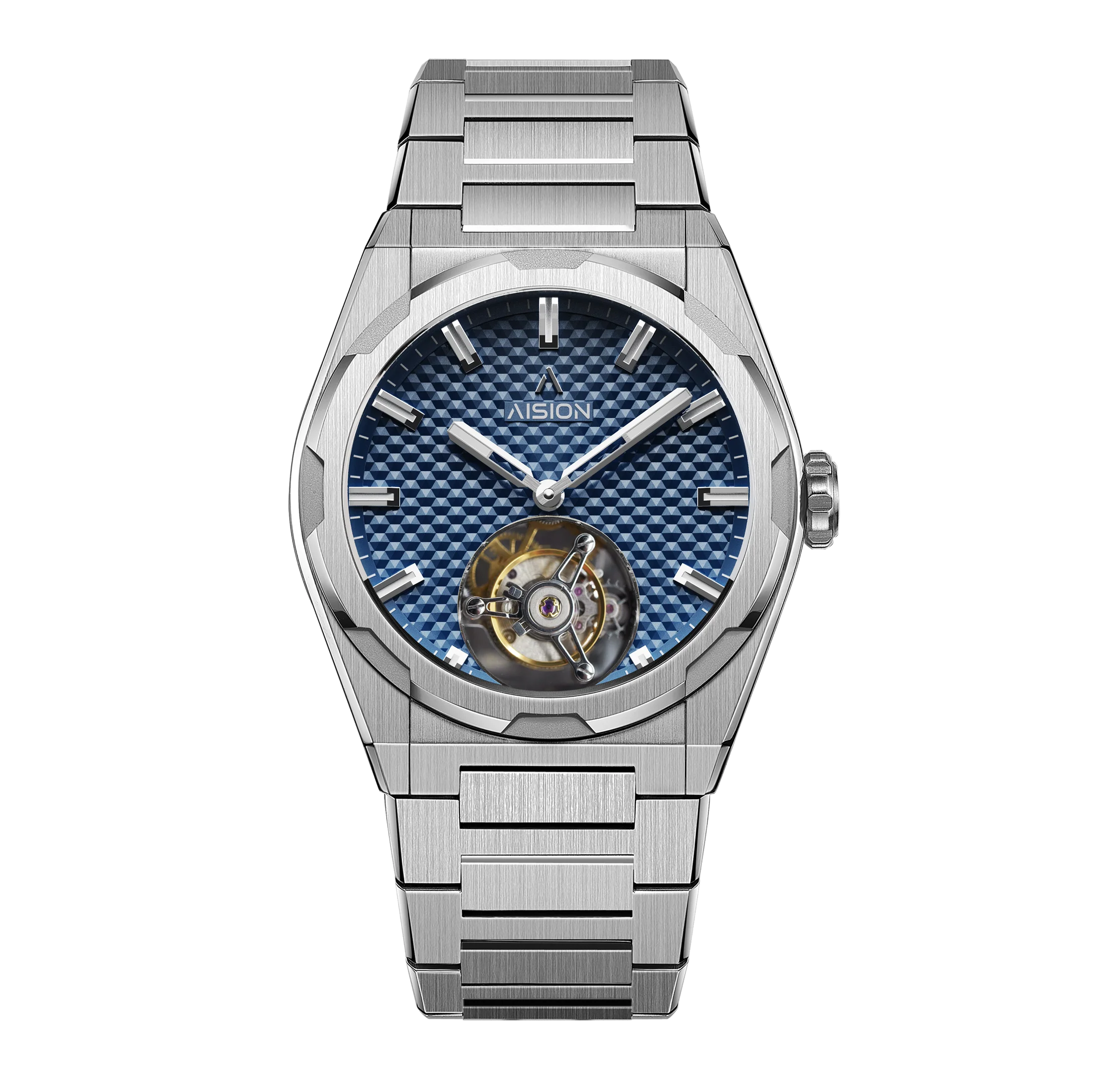 Tourbillon - Hexagonal Pyramid Seamless Dial - Blue