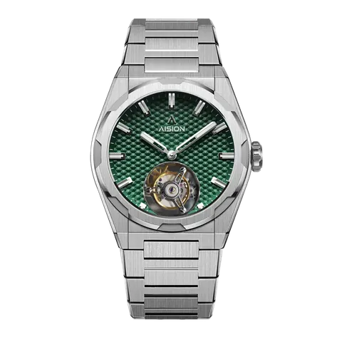 Tourbillon - Hexagonal Pyramid Seamless Dial - Green