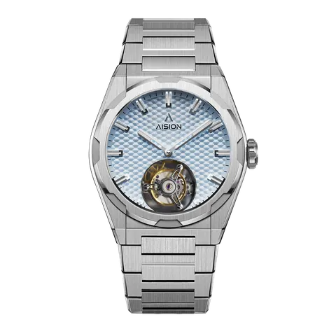 Tourbillon - Hexagonal Pyramid Seamless Dial - Ice Blue