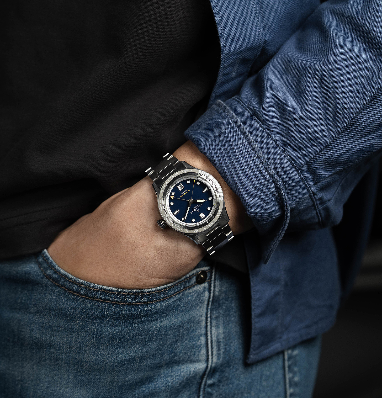 Voyager Worldtimer GMT – Midnight Navy thumbnail 3