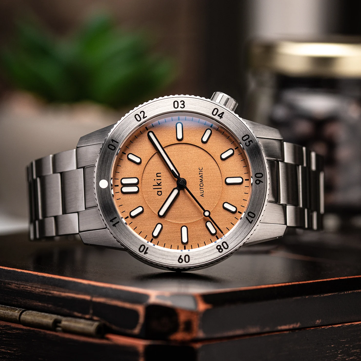 Model Three Dual Time - Brushed Copper Dial / SS Case thumbnail 2