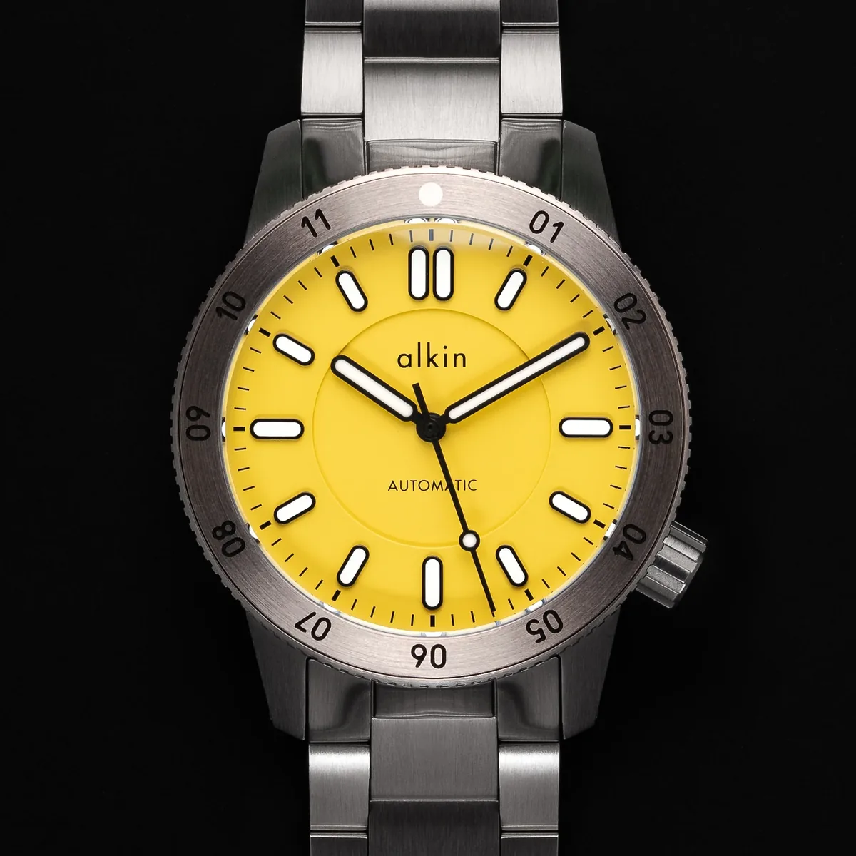 Model Three Dual Time - Yellow Dial / SS Case selected view