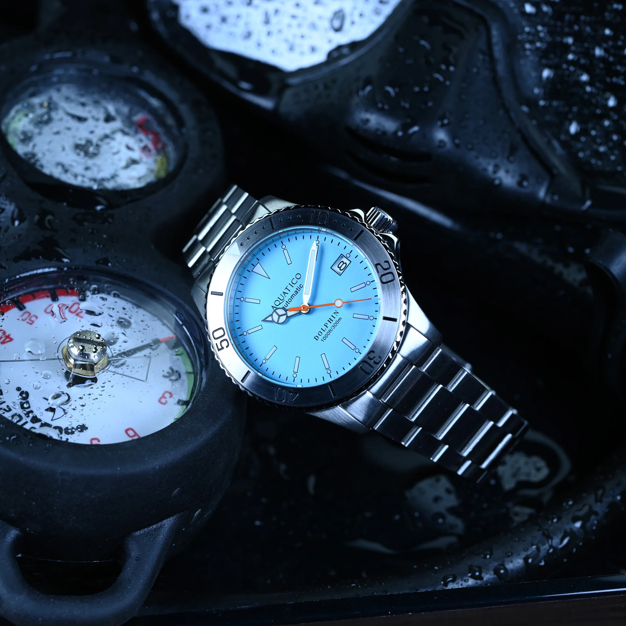 Aquatico Dolphin 38mm Dive Watch Tiffany Blue Dial (NH35) thumbnail 2