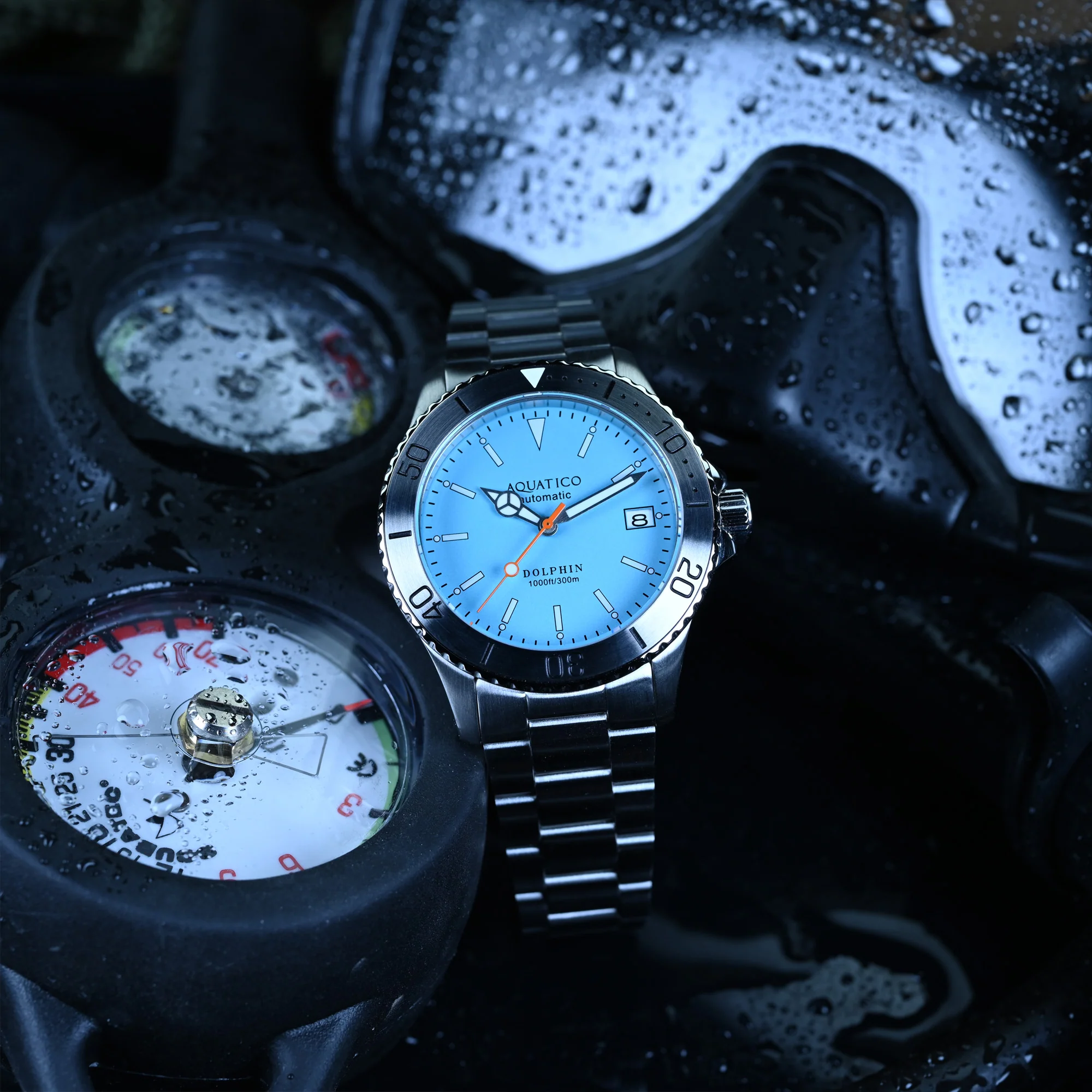 Aquatico Dolphin 38mm Dive Watch Tiffany Blue Dial (NH35) thumbnail 3