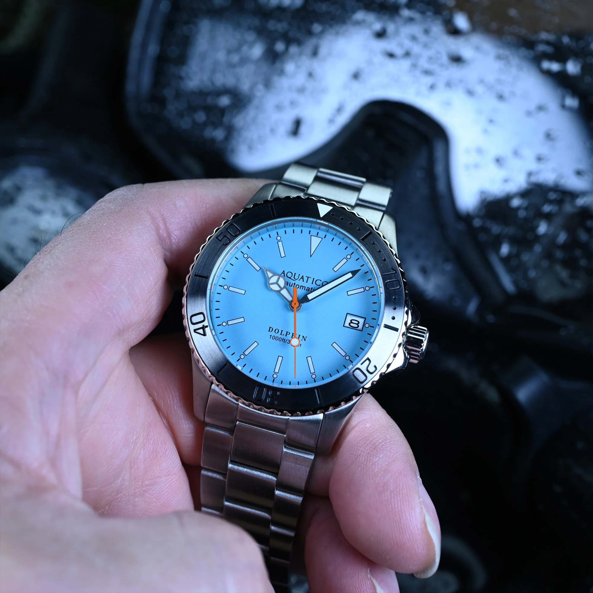 Aquatico Dolphin 38mm Dive Watch Tiffany Blue Dial (NH35) thumbnail 4