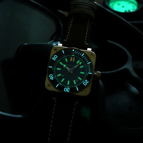 Aquatico Super Charger Bronze Black Dial Watch (NH35)