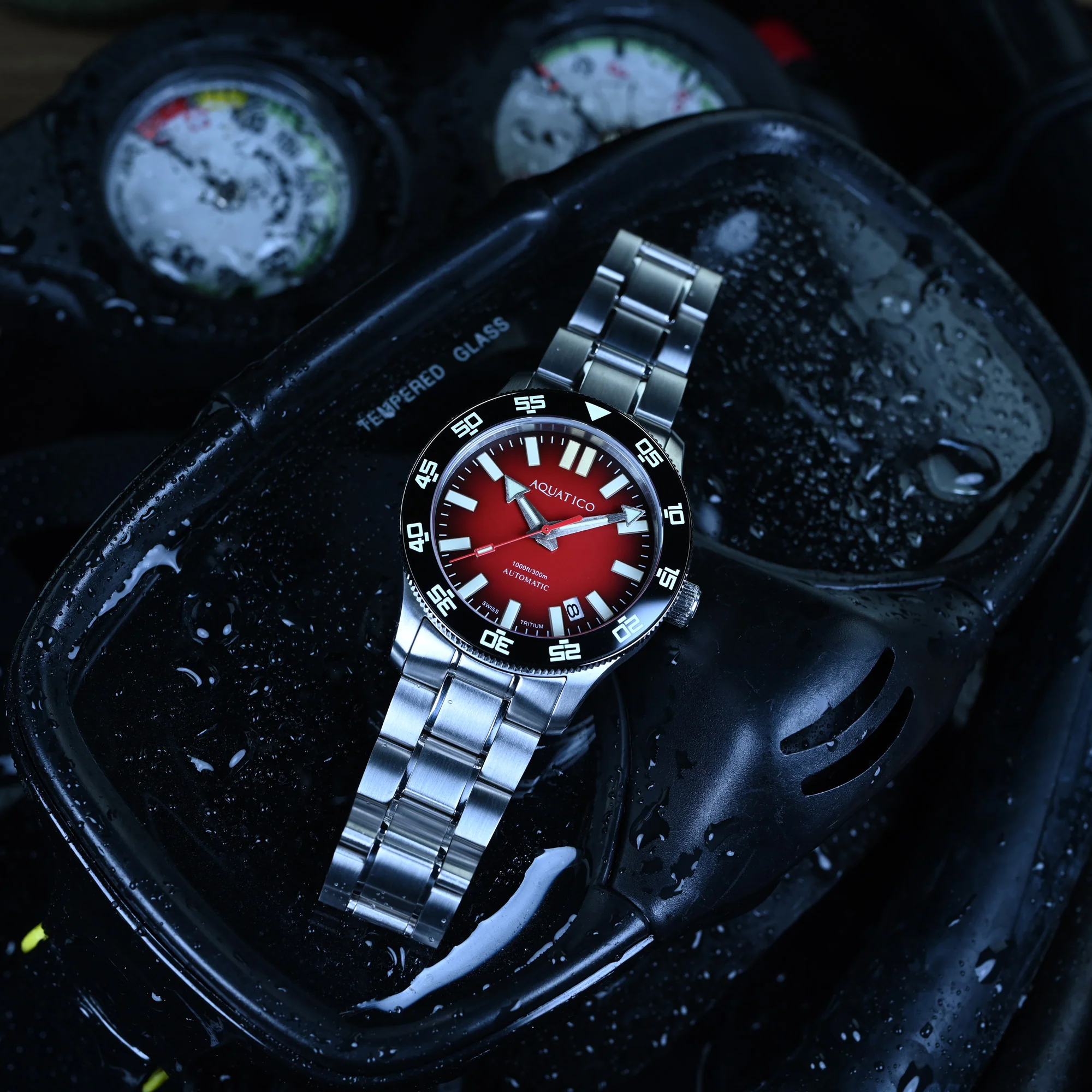 Atlas Tritium Watch Fumé Red Dial thumbnail 3