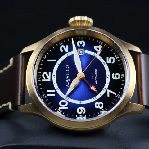 Bronze Horizon Hawk GMT Gradient Blue Enamel Dial