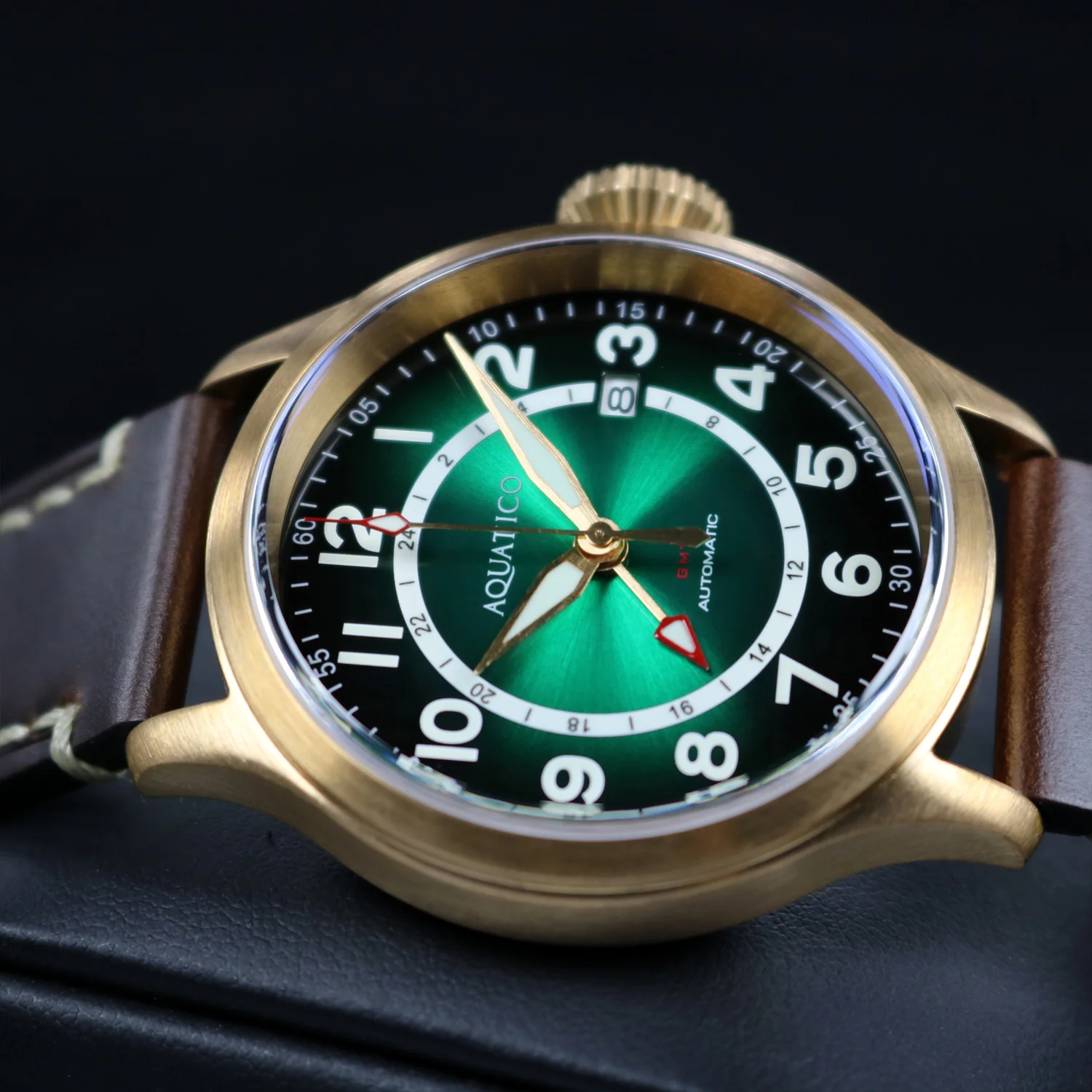 Bronze Horizon Hawk GMT Gradient Green Enamel Dial thumbnail 2