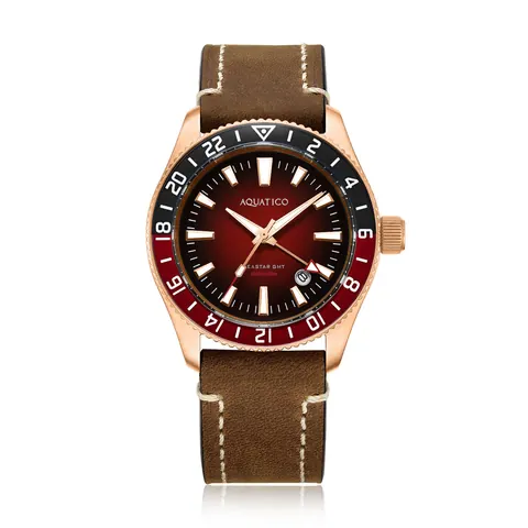 Bronze Sea Star GMT Red Dial Red and Black Bezel Inlay