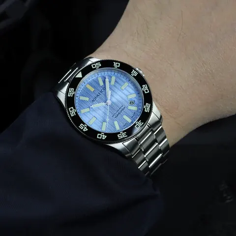 Sea Sentinel Tritium Light Blue Dial