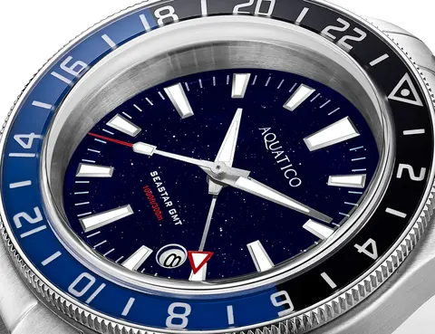 Sea Star GMT Blue Aventurine Dial Blue and Black Bezel