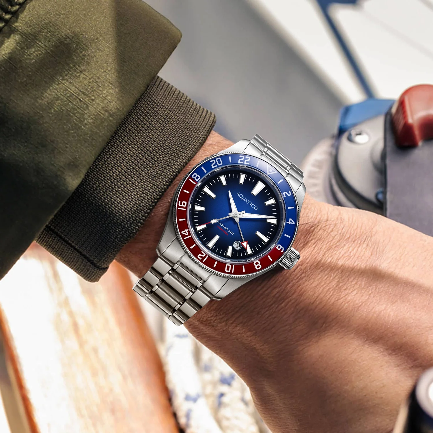 Sea Star GMT Blue Dial Pepsi Bezel Inlay thumbnail 2