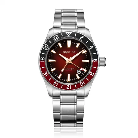 Sea Star GMT Gradient Red Dial Coke Bezel Inlay
