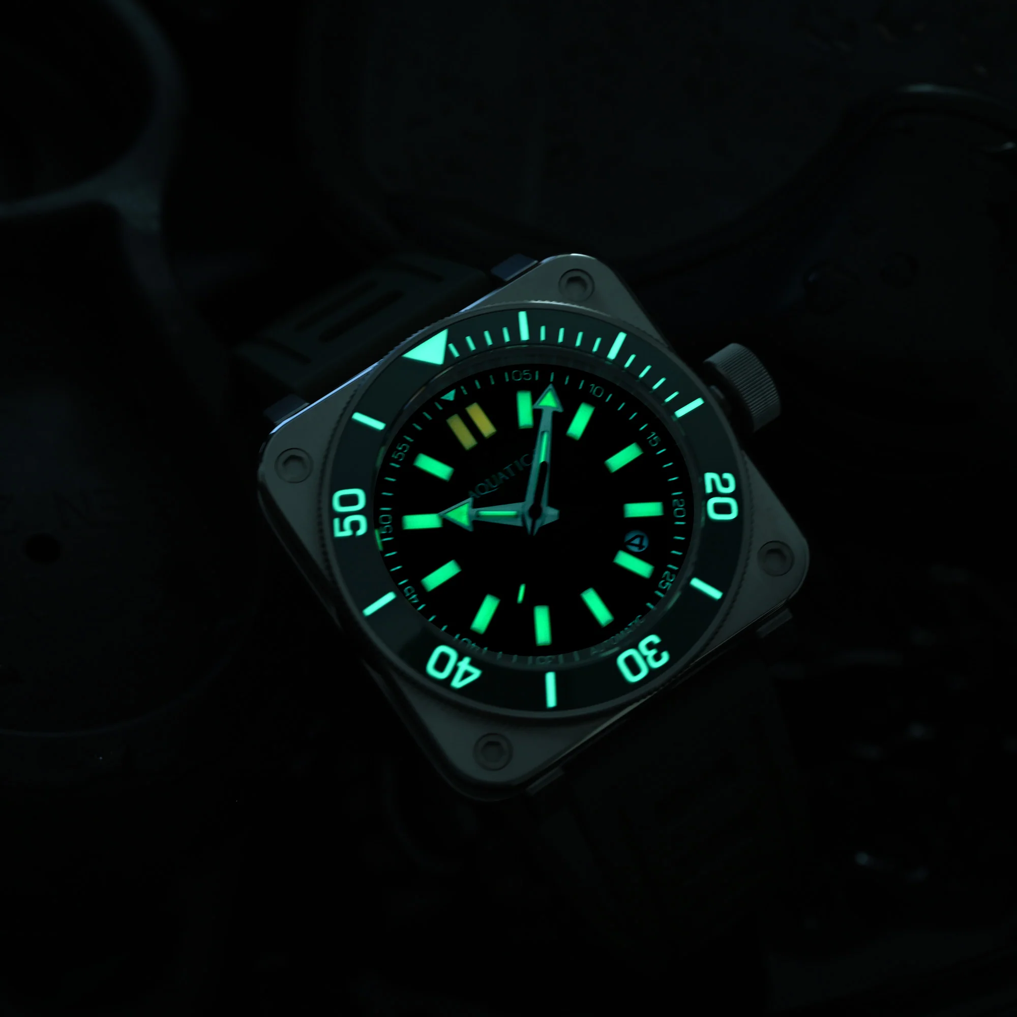 Steel Man Tritium Blue Dial Dive Watch thumbnail 2