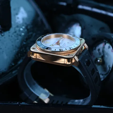 Super Bronze Tritium GMT White Dial