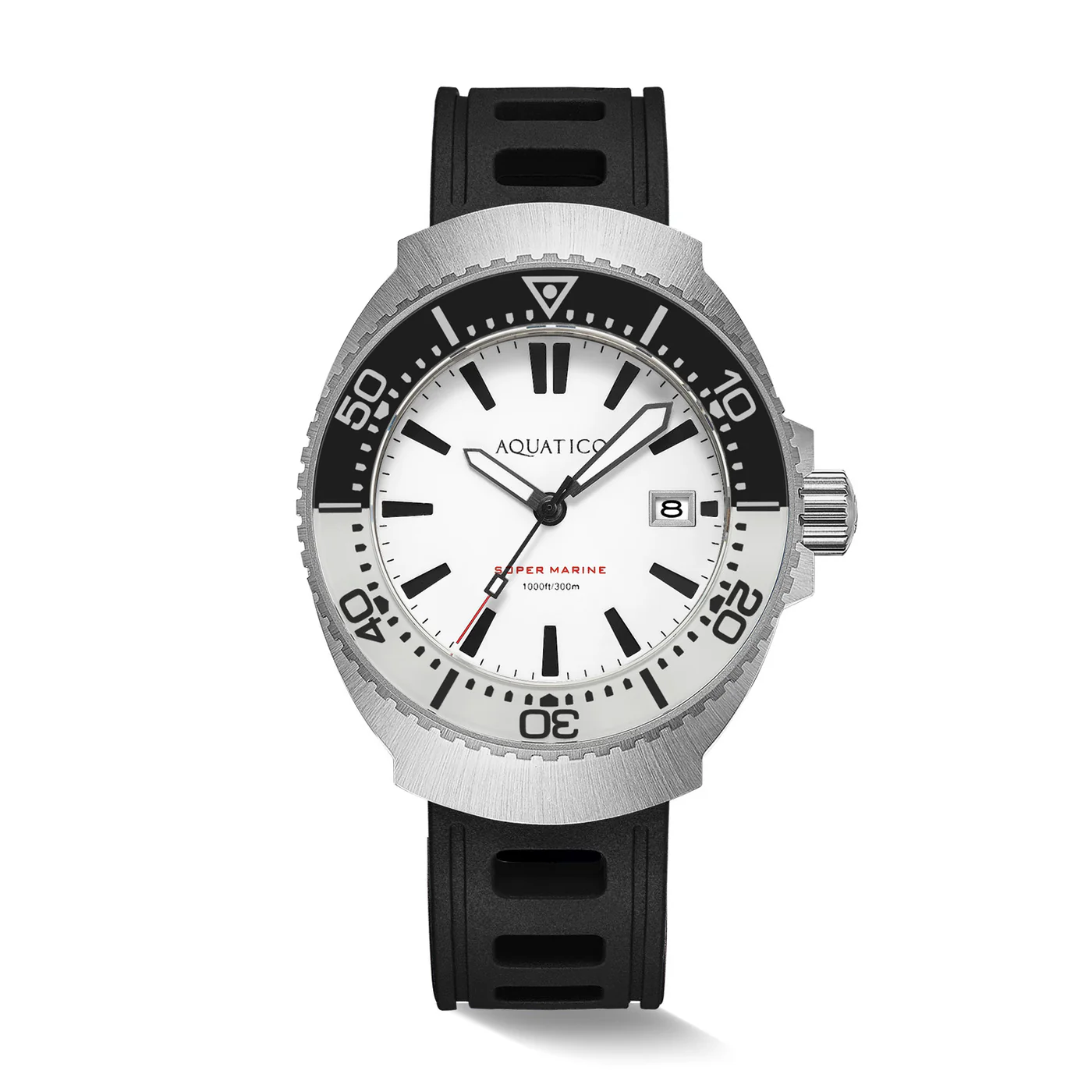 Super Marine Titanium Full Lume White Dial Sapphire Inlay Watch thumbnail 2