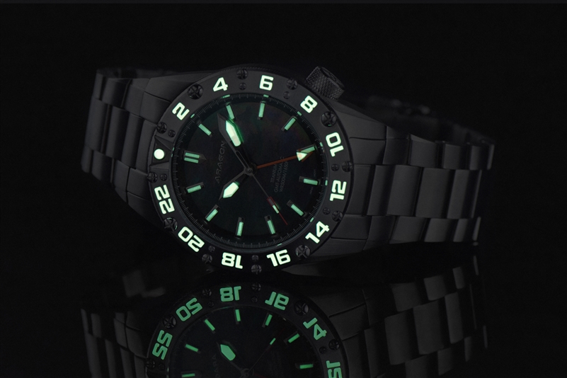 ARAGON ENFORCER Titanium Miyota GMT 9075 Automatic (A702BLK) thumbnail 2
