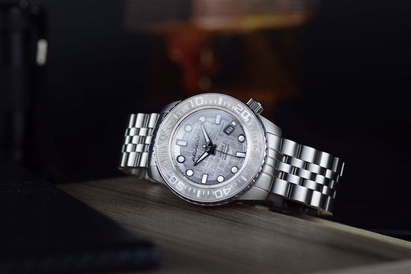 ARAGON EVO Meteorite Swiss Automatic with Titanium Damascus Dial LE (A265SLV) thumbnail 2