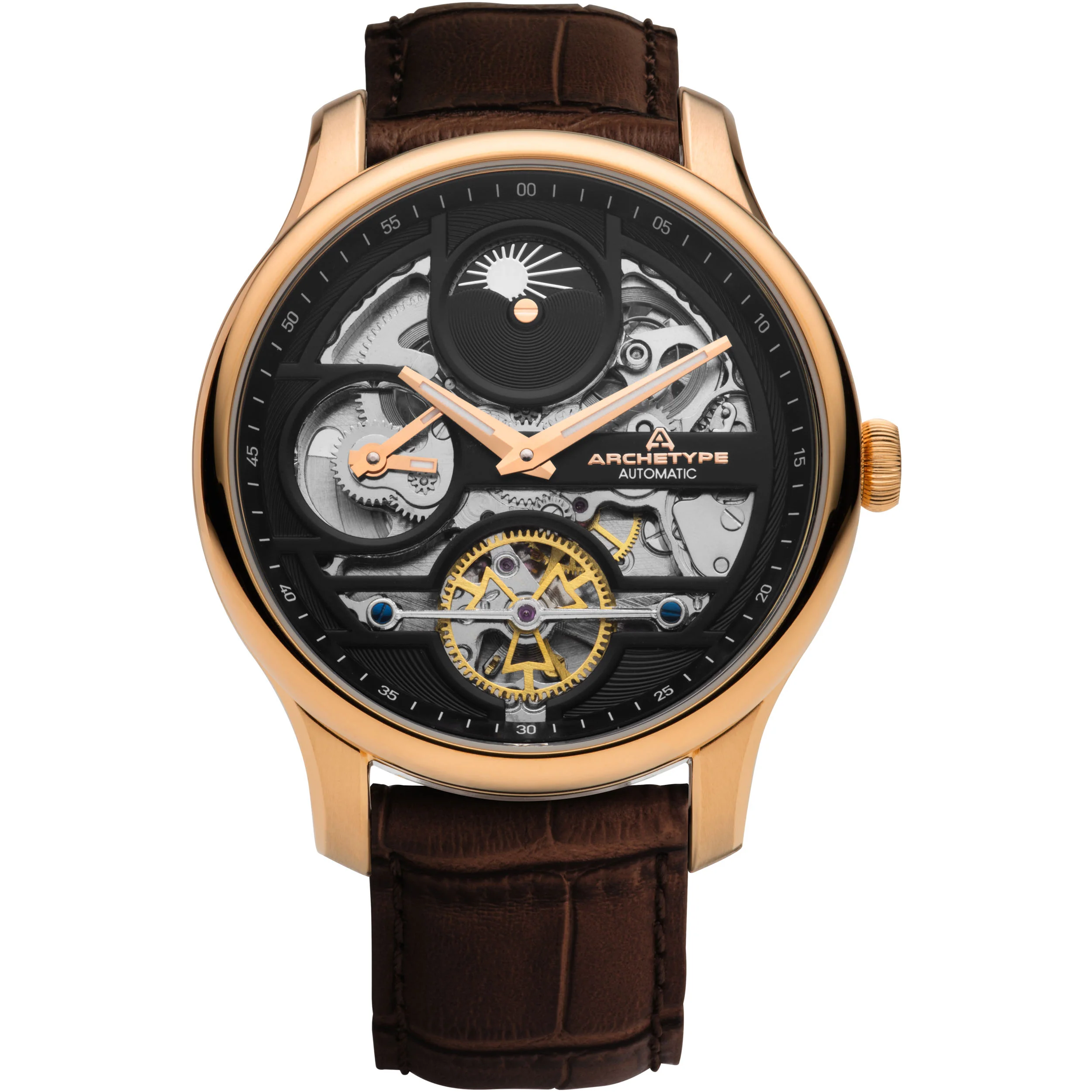 Archer Automatic Rose Gold Brown selected view