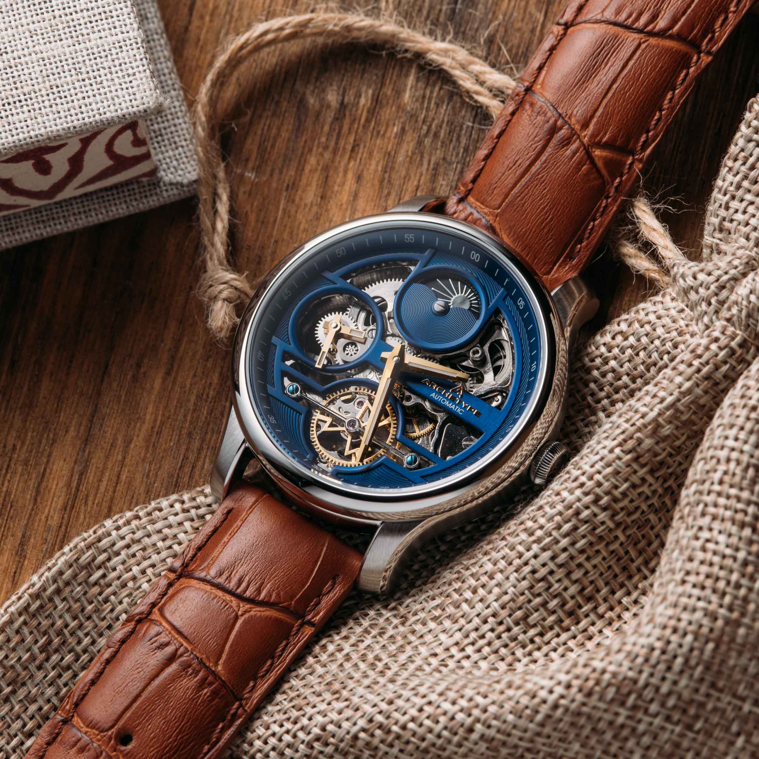 Archer Automatic Silver Tan Navy thumbnail 2