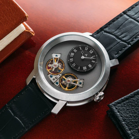 Caspian Automatic Silver Gunmetal Black thumbnail 2