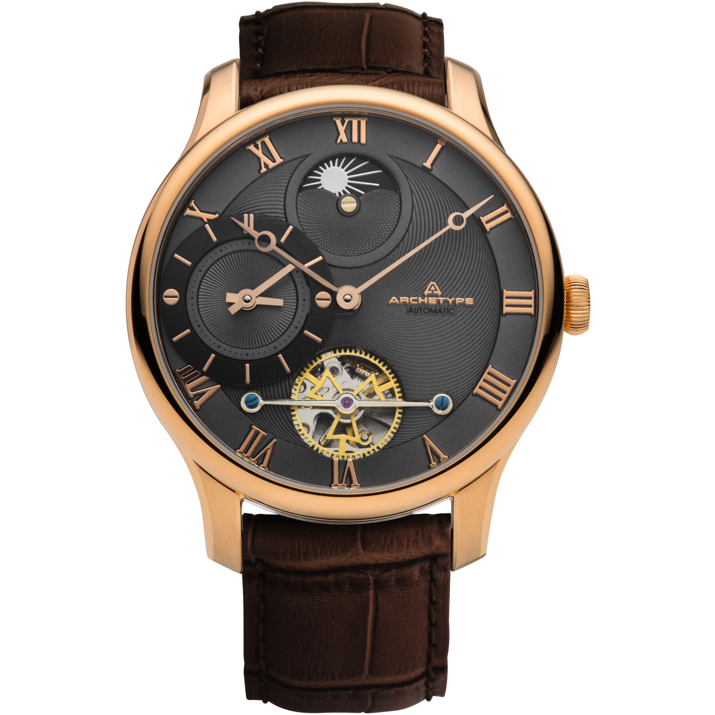Dorian Automatic Rose Gold Gunmetal selected view