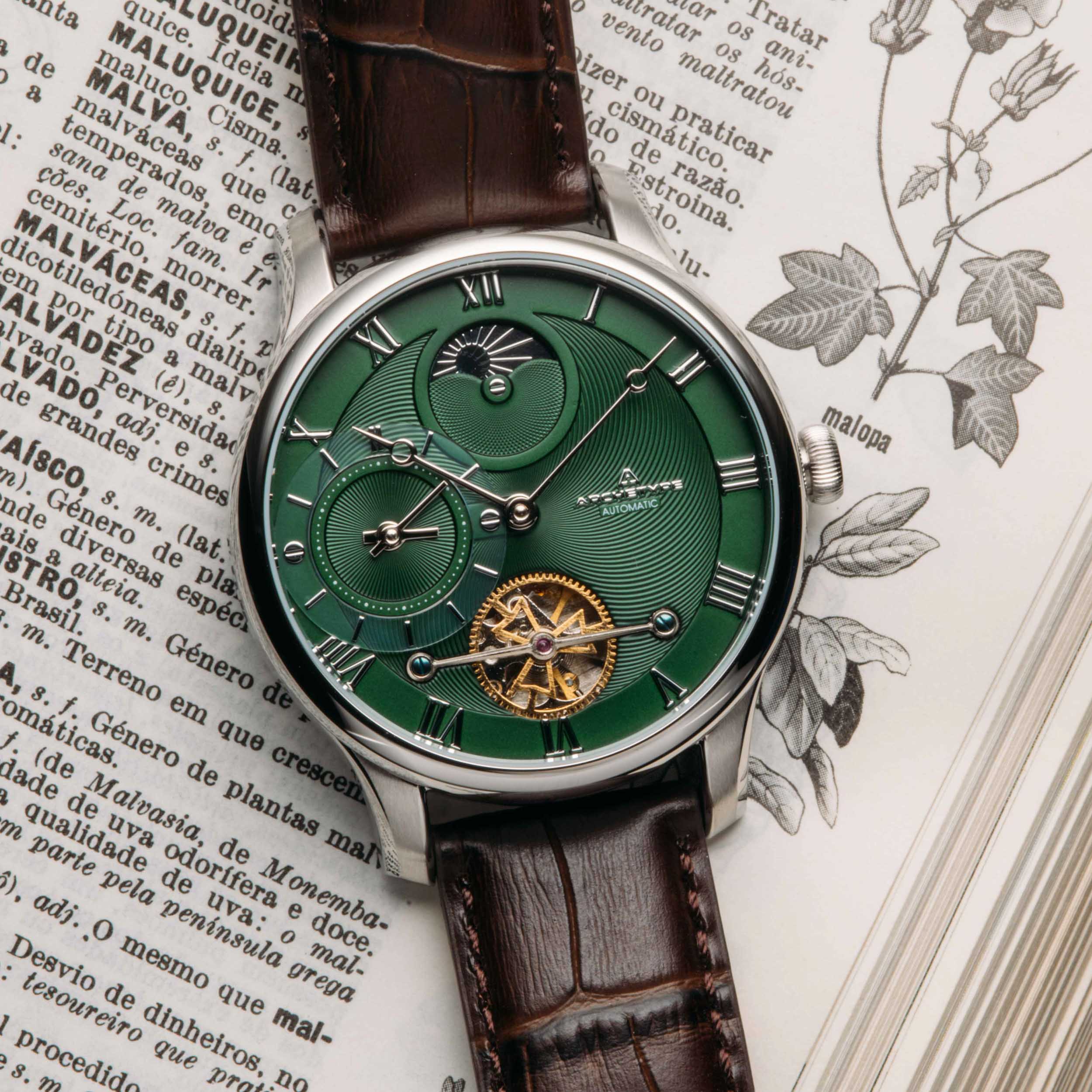 Dorian Automatic Silver Brown Green thumbnail 2